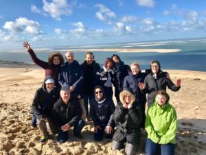 Ascension de la dune du Pilat au cinquième jour du stage