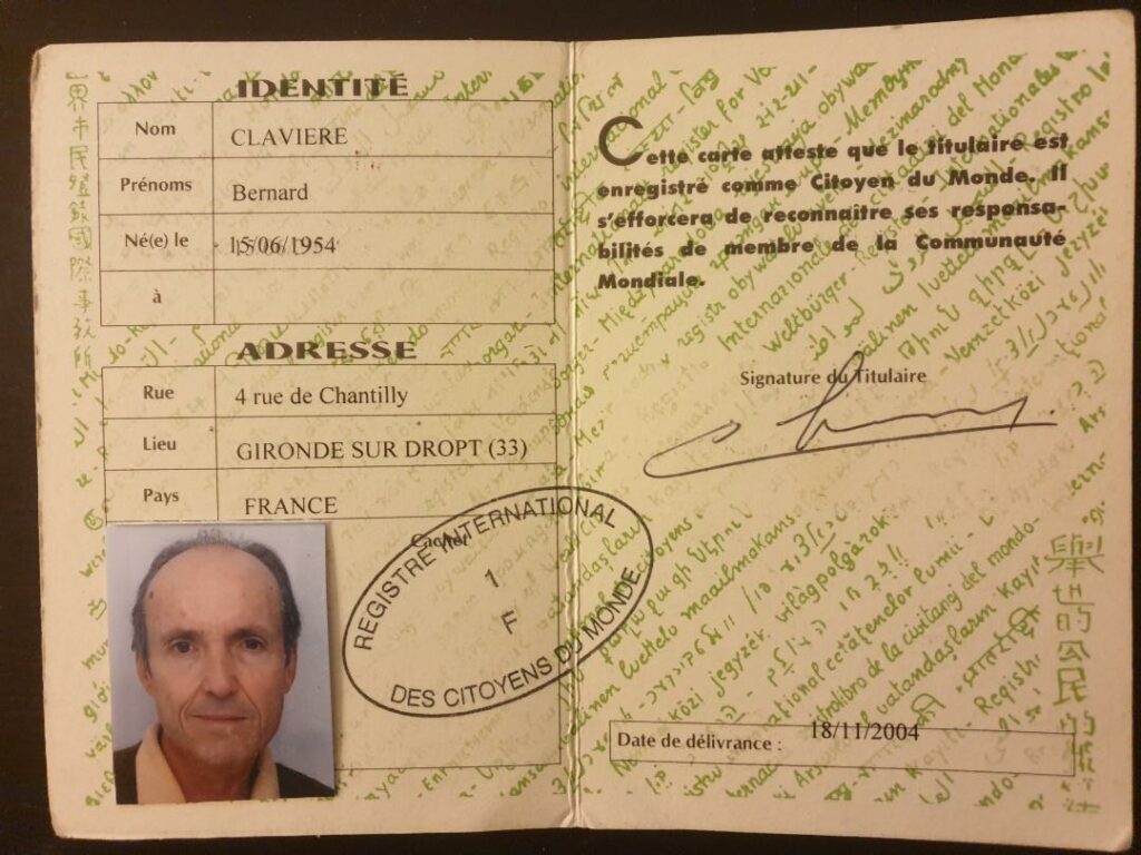 Ma carte Citoyen du monde