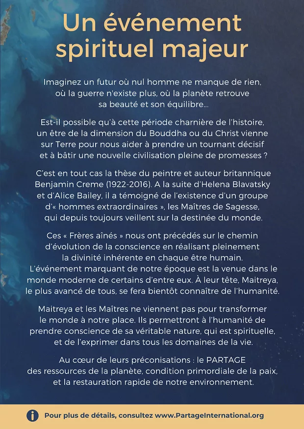 Un événement spirituel majeur